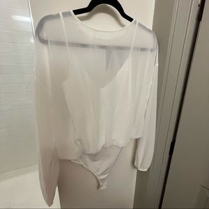 White Long sleeve Bodysuit